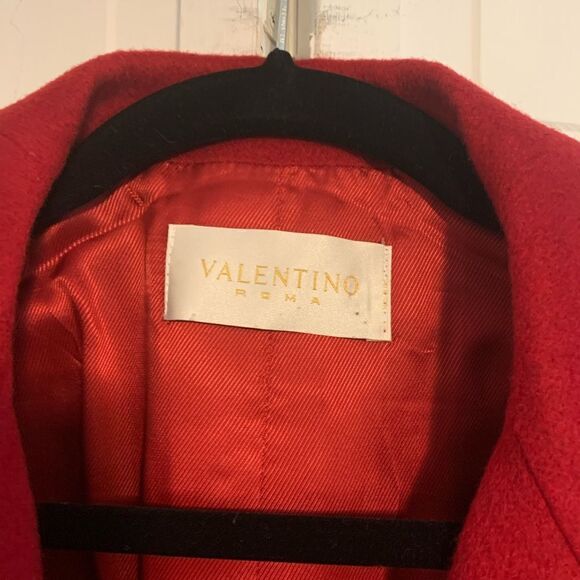 Valentino Cashmere Wool Red Tie Blazer Jacket - Picture 4 of 11